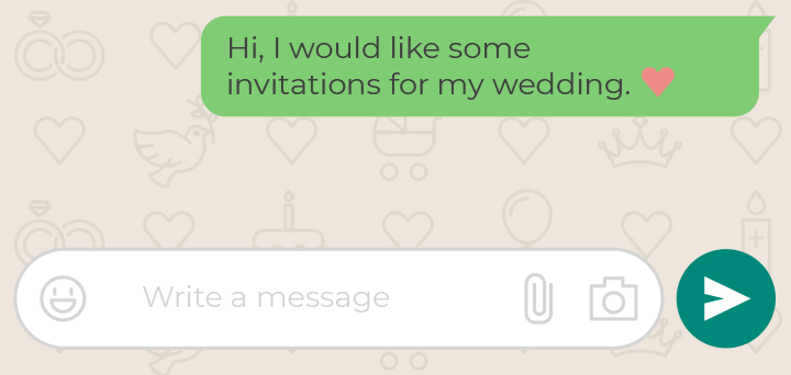 my lovely events, invitation, cellphone, whatsapp